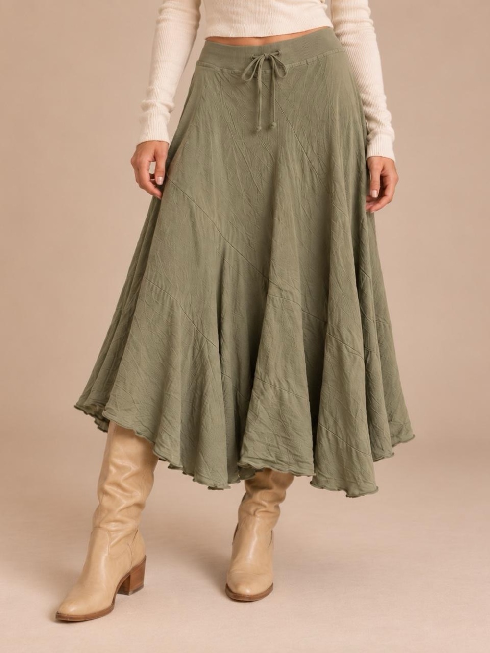 Vintage made in the USA sage midi skirt